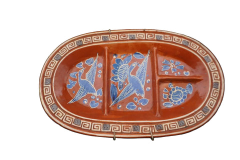 Vintage Mexican Fantasia-style Divided Platter M1981