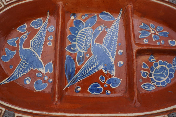 Vintage Mexican Fantasia-style Divided Platter M1981