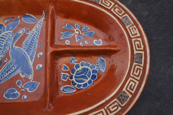 Vintage Mexican Fantasia-style Divided Platter M1981