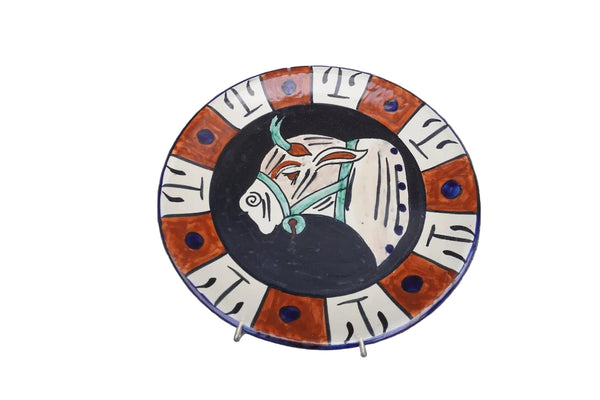 Vintage Picasso-Inspired Mexican Ceramic Plate M1991