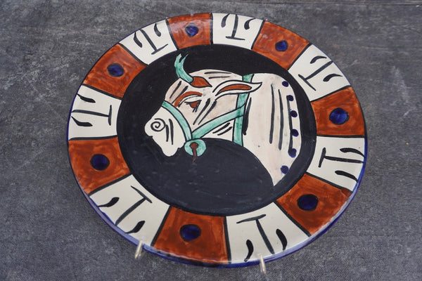 Vintage Picasso-Inspired Mexican Ceramic Plate M1991