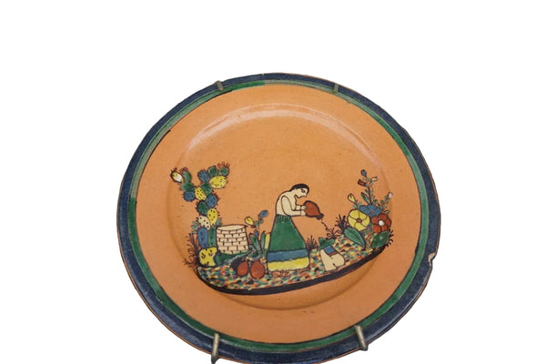 Mexican Tlaquepaque Plate, Woman at the Well M2000