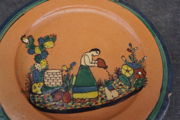 Mexican Tlaquepaque Plate, Woman at the Well M2000