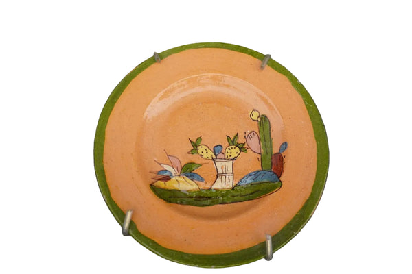 Mexican Tlaquepaque Plate, Cacti M2001