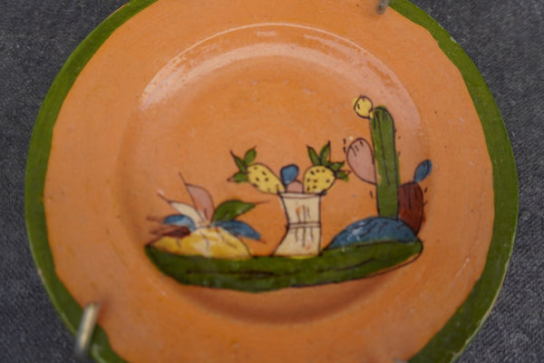 Mexican Tlaquepaque Plate, Cacti M2001