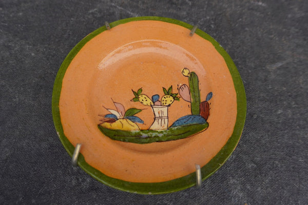 Mexican Tlaquepaque Plate, Cacti M2001