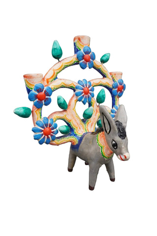 Mexican Árbol de la Vida Sculpture with Donkey M2022