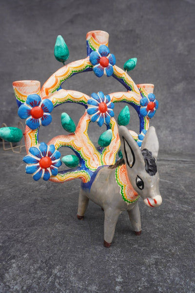 Mexican Árbol de la Vida Sculpture with Donkey M2022