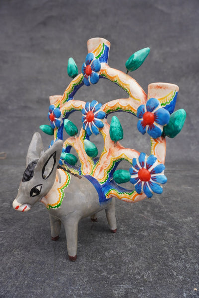 Mexican Árbol de la Vida Sculpture with Donkey M2022