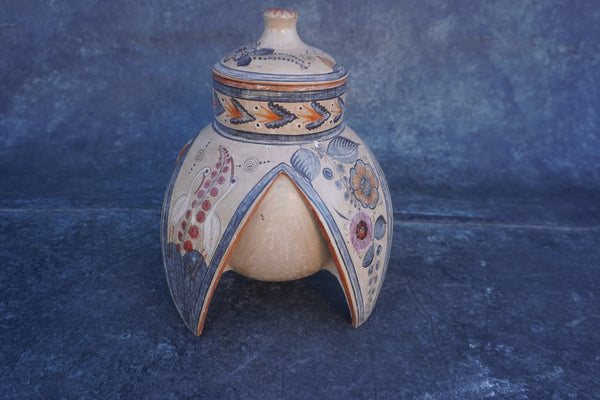 Mexican Tonala Burnished Lidded Jar M2024