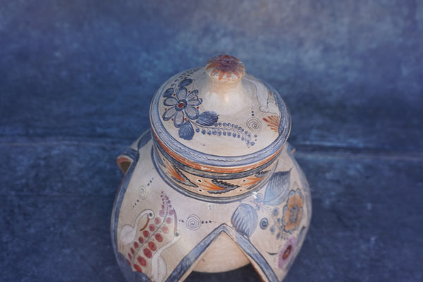 Mexican Tonala Burnished Lidded Jar M2024
