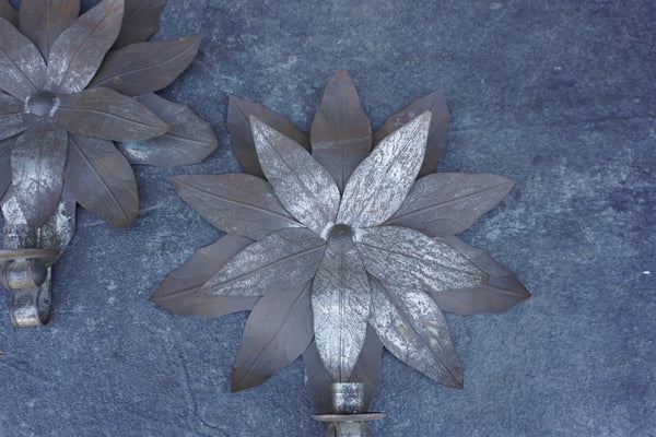 Mexican Tin Flower Candle Sconces, William Spratling Style M2026