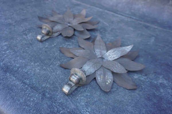 Mexican Tin Flower Candle Sconces, William Spratling Style M2026
