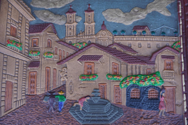 Mexican Redware Plaque, Taxco 1940s M2037