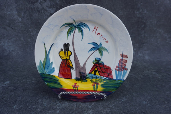 Mexican Hand-painted China Plate c 1930s M2985