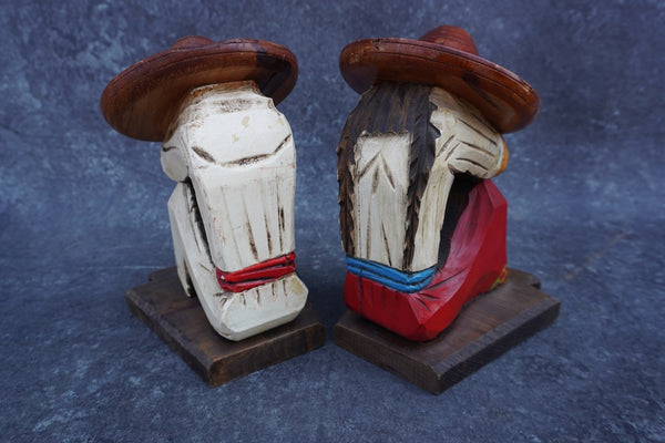 Mexican Hand-Carved Book-Ends M2987