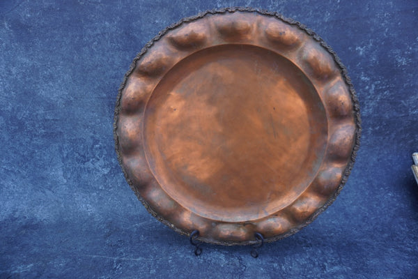 Mexican Copper Hand-Hammered Charger M3003