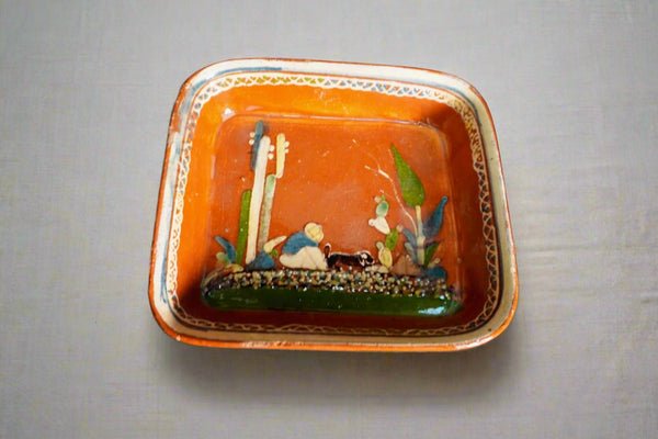 Mexican Tlaquepaque Red Glaze Oblong Baking Dish c 1930s M3021