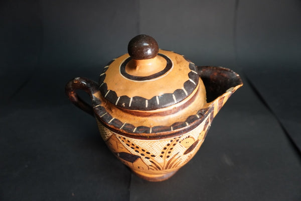 Mexican Petatillo Coffee Pot c 1950 M3025