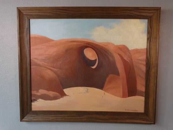 Barry Atwater -Navajo Sheep, Monument Valley - New Mexican Landscape 1930s - Oil on Canvas P3051