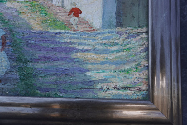 Alfonso Xavier Peña (1903-1964) - Mexican Village Scene - The Stairs - P3119
