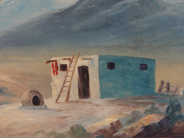 Willard Page - Adobe House in a Landscape - Oil on Canvas Board circa 1930 P3126