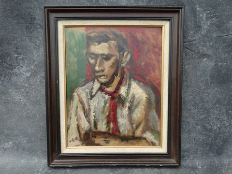 Douglas McClennan Portrait of a Man Oil on Board c 1949 P3138