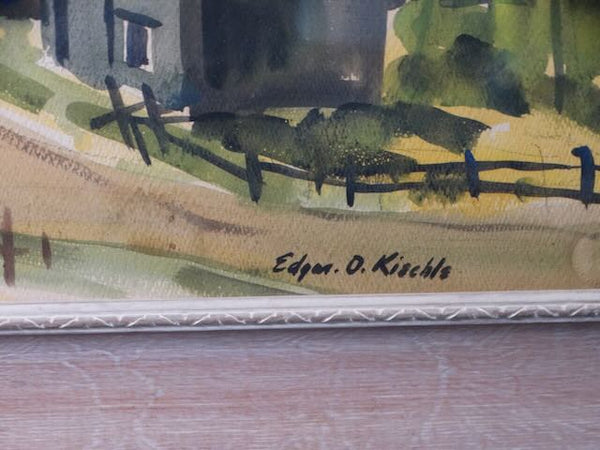 Edward O Kiechle Watercolor California Landscape P3175