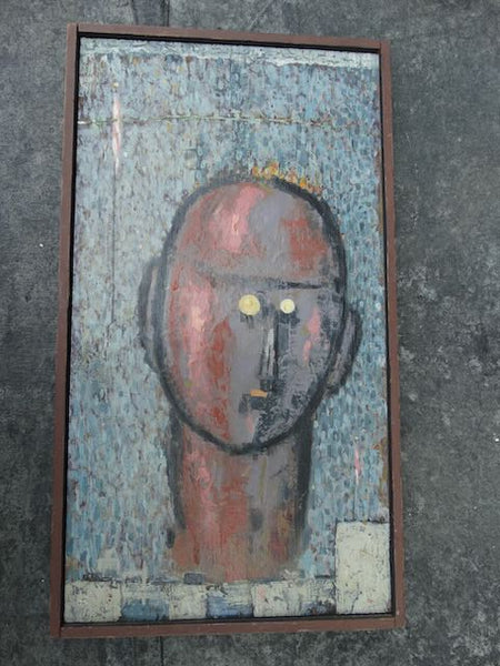 The Headegg - Modernist Head of a Man 1963  Oil on Board P3190