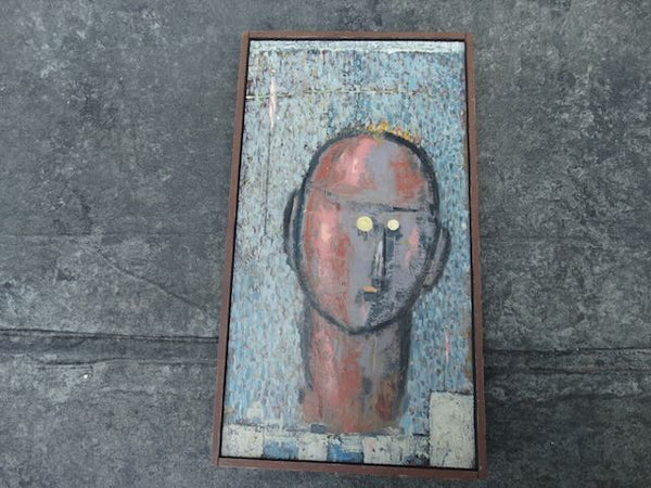 The Headegg - Modernist Head of a Man 1963  Oil on Board P3190