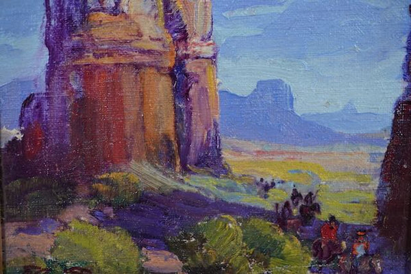 Edmund Sayer (1878-1962) - Monument Valley 1938 Oil on Board P3211
