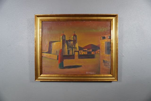 Hernandez - Taos 1930s Oil on Canvas P3214