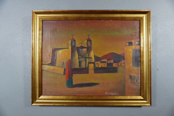 Hernandez - Taos 1930s Oil on Canvas P3214