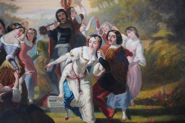 Charles-Louis Müller (or studio of)- 19th Century Genre Painting of A May-Day Celebration - P3224