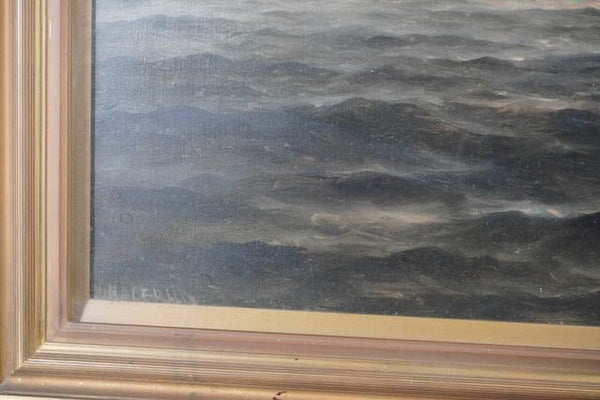 Nels Hagerup - San Francisco Bay - Oil on Canvas circa 1880s P3227