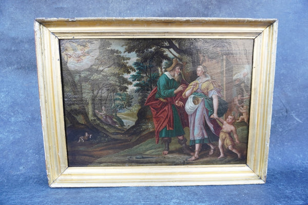 The Expulsion of Hagar and Ishmael - Allegorical Painting 17th Century Dutch Mannerist School  c 1680s P3262