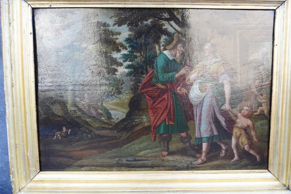 The Expulsion of Hagar and Ishmael - Allegorical Painting 17th Century Dutch Mannerist School  c 1680s P3262