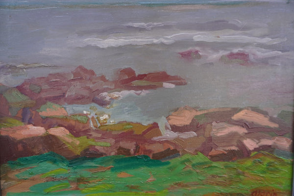 Anders Aldrin -  Rocks Along the Shore 1944 Oil on Canvas P3297