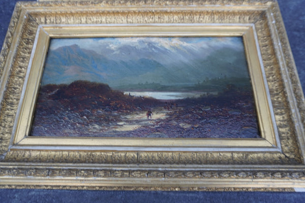 Colin R. Milne - Matched Pair of Miniature Scottish Landscapes 19th Century Oil on Board 1873 P3320