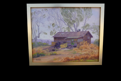 Sam Hyde Harris- California Cabin - Oil on Board c 1930s P3324