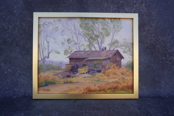 Sam Hyde Harris- California Cabin - Oil on Board c 1930s P3324