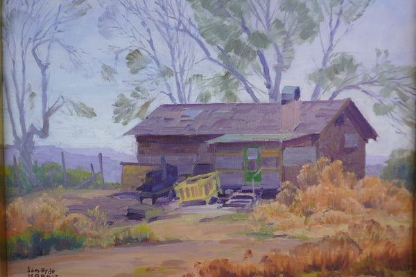 Sam Hyde Harris- California Cabin - Oil on Board c 1930s P3324