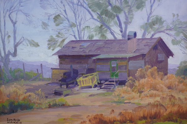 Sam Hyde Harris- California Cabin - Oil on Board c 1930s P3324