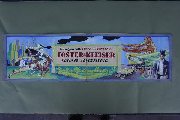 Gouache by Mowder - Original Illustration Art for Foster & Kleiser Billboard c 1929 P3331