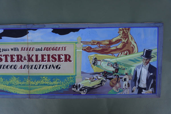 Gouache by Mowder - Original Illustration Art for Foster & Kleiser Billboard c 1929 P3331