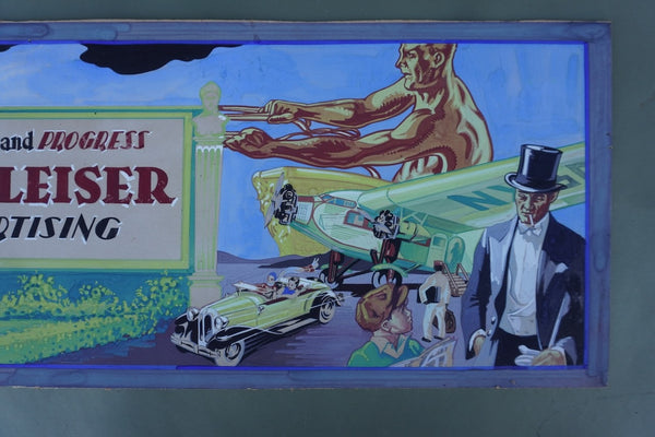 Gouache by Mowder - Original Illustration Art for Foster & Kleiser Billboard c 1929 P3331