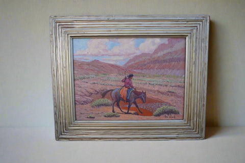 Navajo Girl at the Waterhole by Ferdinand Burgdorff, Framed P3357