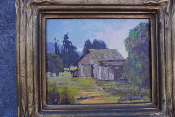 Paul Sample, Framed Oil Painting, Barn House P3360