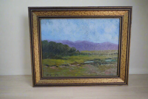 Carl Oscar Borg, Landscape Oil Painting with Frame P3361