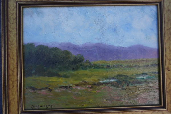 Carl Oscar Borg, Landscape Oil Painting with Frame P3361